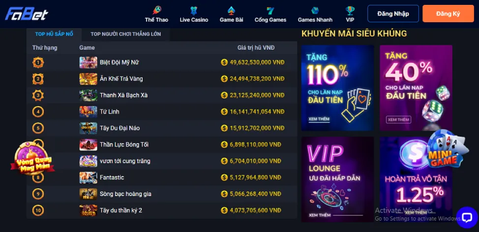 Khuyến mãi và ưu đãi bomwin code
